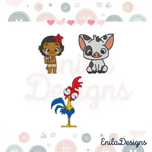 Matrizes de Bordado Moana Baby