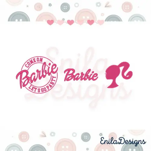 Matrizes de Bordado Pink Girl - Enila Designs