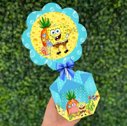 Arquivo Centro de Mesa Bob Esponja Studio e Pdf s/ nome
