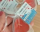 Saquinho de Organza Mini Vela de Coração Dia dos Namorados