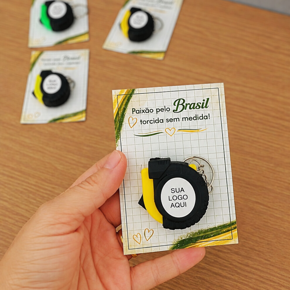 Cartão com 1 (uma) mini trena (1 metro) - Copa 2026