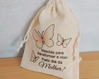 Saquinho em Algodão Cru - Dia da Mulher