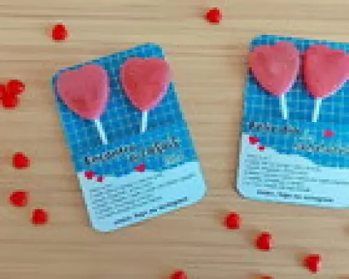Card com 2 Pirulitos - Dia dos Namorados