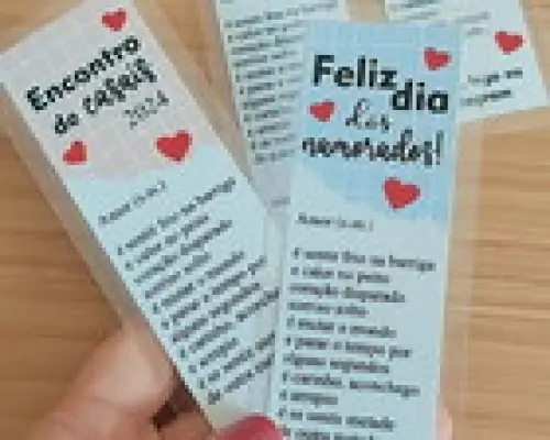 Marcador de Página Plastificado Dia dos Namorados