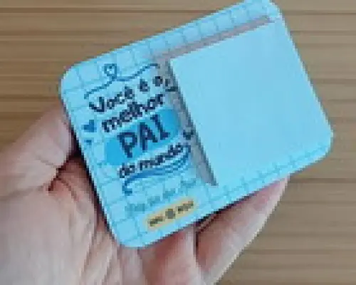 Card com Mini Bloquinho - Dia dos Pais