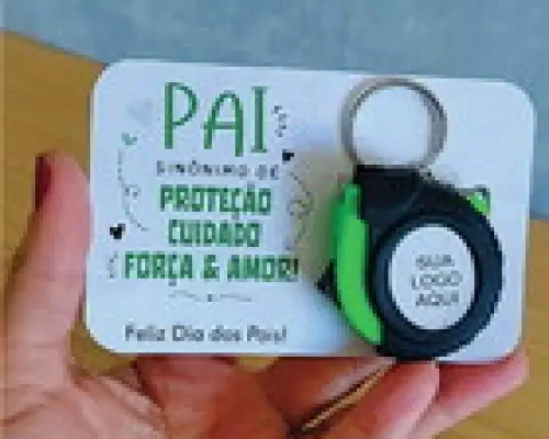 Cartão com Chaveiro de Mini Trena - Dia dos Pais