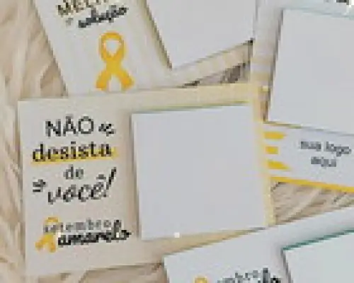 Card com Mini Bloquinho - Setembro Amarelo