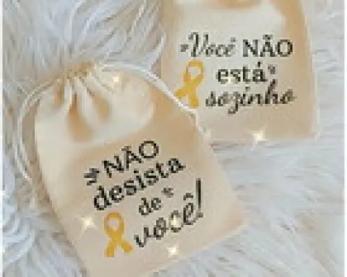 Saquinho em Algodão - Setembro Amarelo