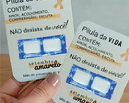 Cartão com 2 Mini Chiclets - Setembro Amarelo