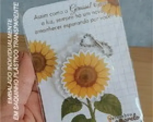 Cartão com Chaveiro Girassol - Setembro Amarelo