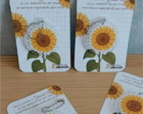 Cartão com Chaveiro Girassol - Setembro Amarelo