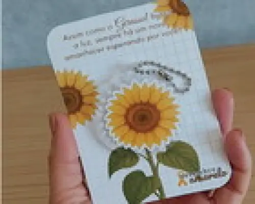 Cartão com Chaveiro Girassol - Setembro Amarelo