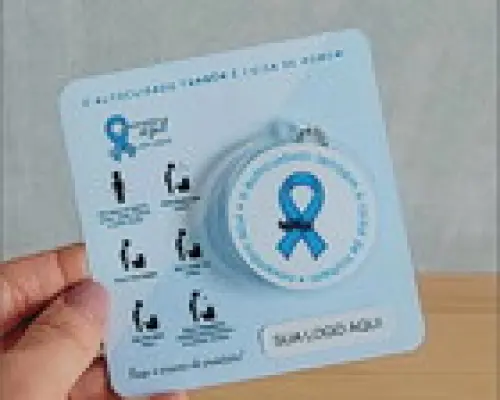 Cartão com Chaveiro - Novembro Azul