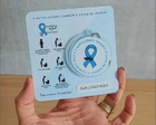Cartão com Chaveiro - Novembro Azul