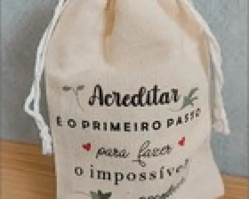 Saquinhos Personalizados em Algodão Cru - Natal