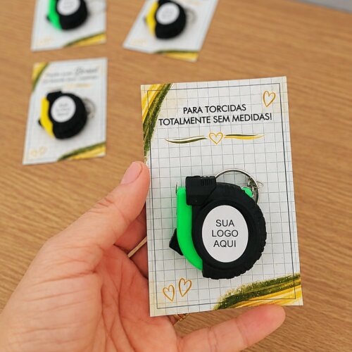 Cartão com 1 (uma) mini trena (1 metro) - Copa 2026