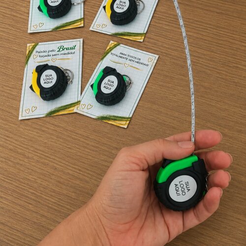 Cartão com 1 (uma) mini trena (1 metro) - Copa 2026