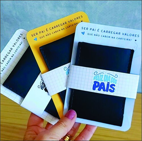 Card Lembrancinha Dia dos Pais com Carteira Porta Cartão