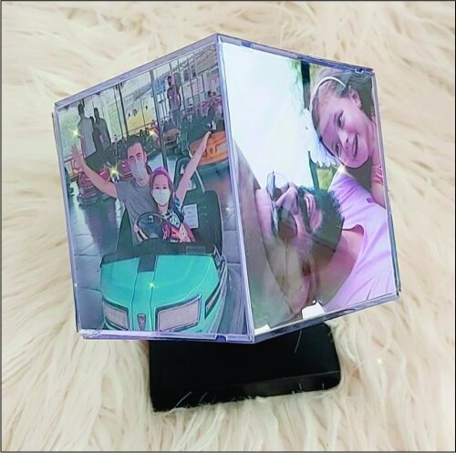 Cubo Giratório com Fotos  - Dia dos Namorados