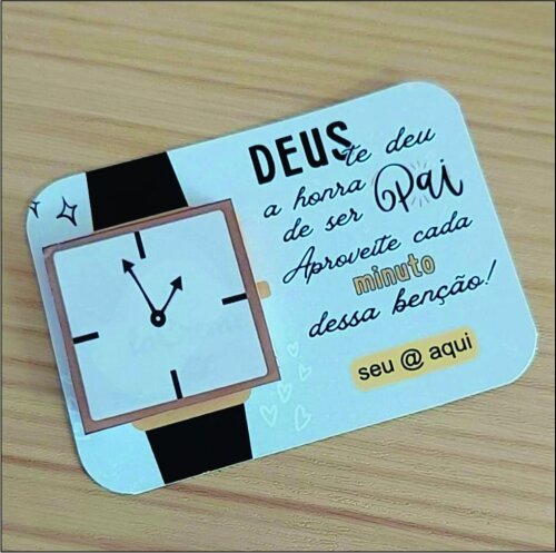 Card com Mini Tablete de Chocolate Dia dos Pais