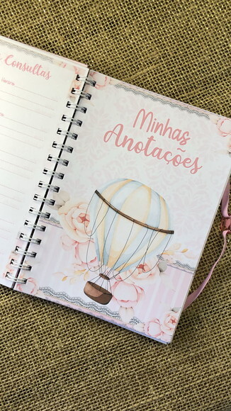 Caderneta de Saúde / Vacinação Personalizada - Balão Menina