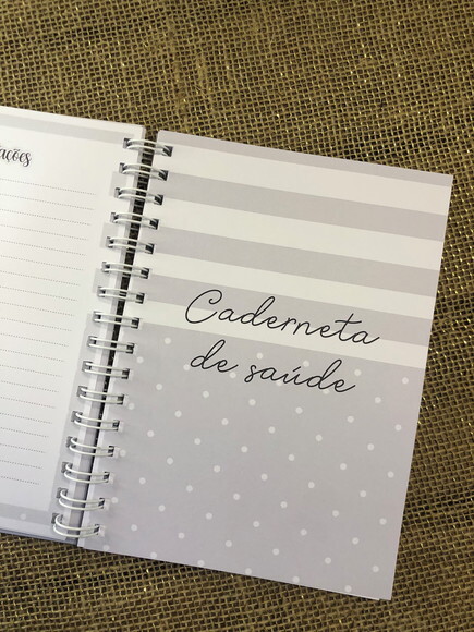 Caderneta de Saúde / Vacinação Personalizada - Clean Cinza