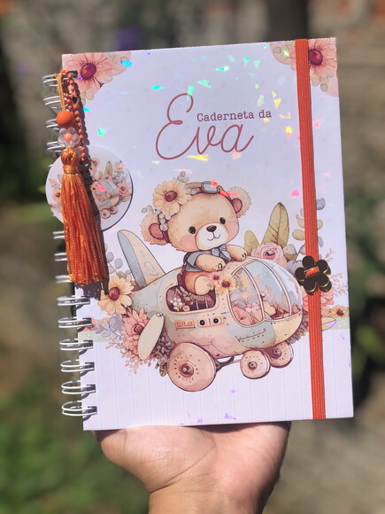 Caderneta de Saúde Vacinação Personalizada Ursinha Aviadora