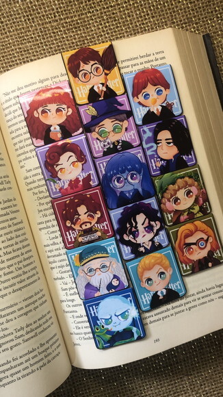Kit 15 Mini Marca Pagina Magnetico Harry Potter