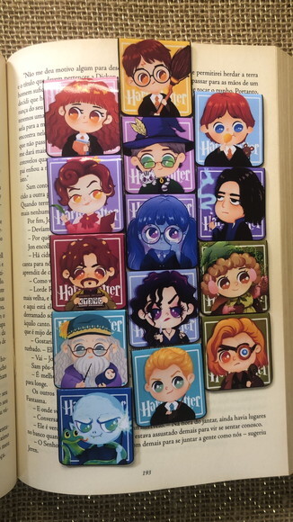 Kit 15 Mini Marca Pagina Magnetico Harry Potter