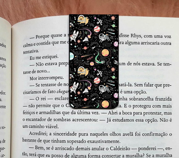 Marca Pagina Magnetico Animais no Espaço