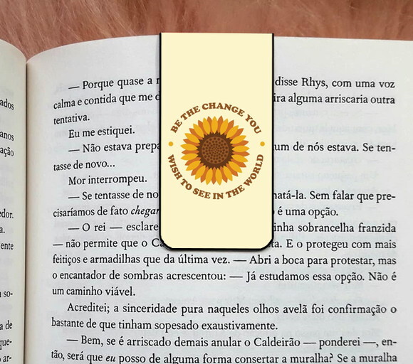 Marca Pagina Magnetico Frase Girassol