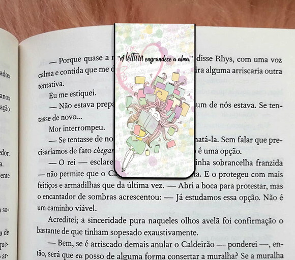 Marcador Magnetico A Leitura Engrandece a Alma