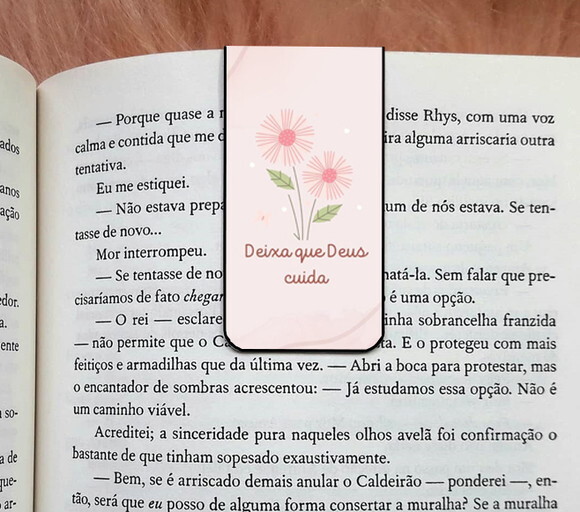 Marcador Magnetico Deixa Que Deus Cuida