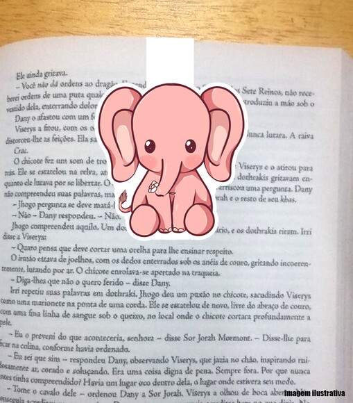 Marcador Magnetico Elefante Kawaii
