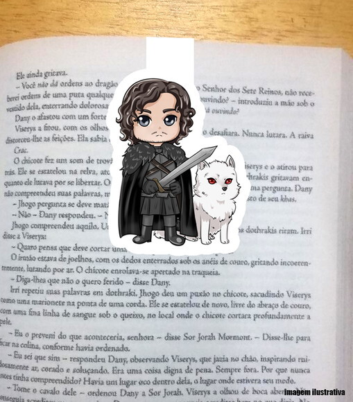 Marcador Magnetico Jon Snow e Fantasma