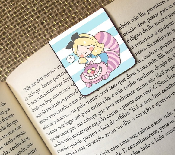 Mini Marcador Magnético Alice e Cheshire