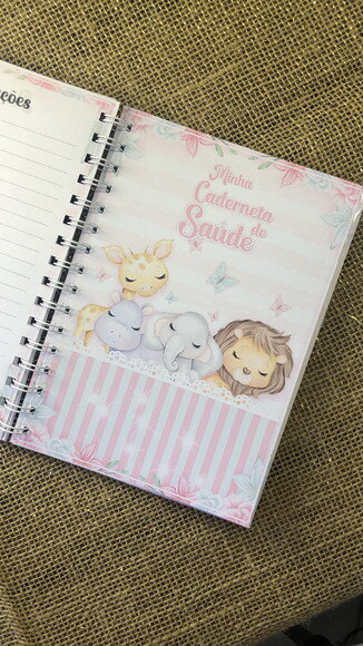 Caderneta de Saúde / Vacinação Personalizada - Safari Rosa
