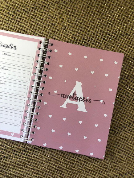 Caderneta de Saúde / Vacinação Personalizada Clean Corações