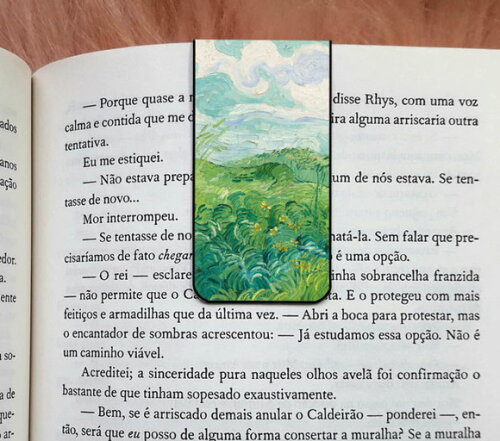Marca Pagina Magnetico Campo de Trigo Verde Van Gogh