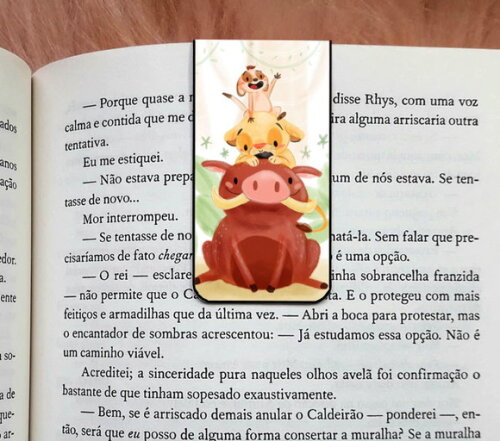 Marca Pagina Magnetico Timão, Simba e Pumba