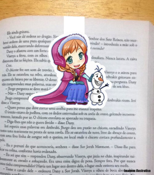 Marcador Magnetico Anna e Olaf