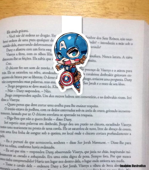 Marcador Magnetico Cap America