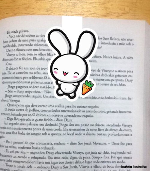 Marcador Magnetico Coelho Kawaii