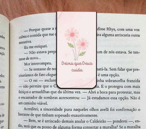 Marcador Magnetico Deixa Que Deus Cuida