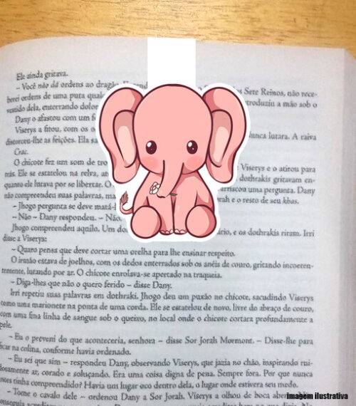 Marcador Magnetico Elefante Kawaii