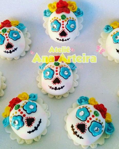 Caveira mexicana biscuit