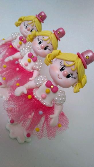 Lembrança circo rosa biscuit