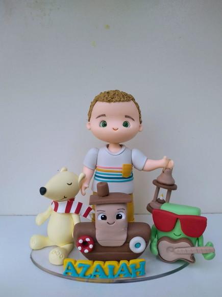 Topo de bolo personalizado três palavrinhas