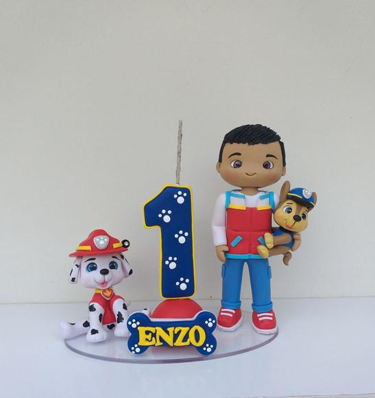 Topo de Bolo Personalizado Patrulha Canina