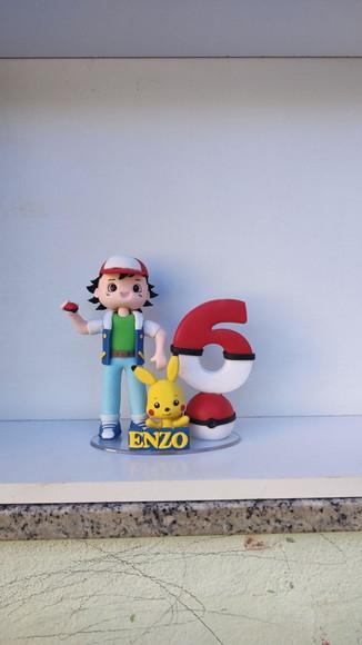 Topo de Bolo Vela Personalizada Pokémon